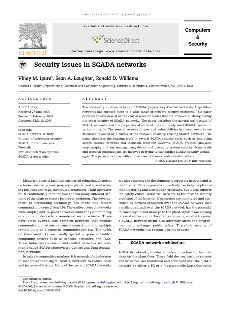 SCADA Network Security Challenges | PDF | Scada | Computer Security