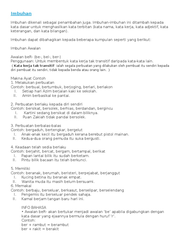 Imbuhan Bm