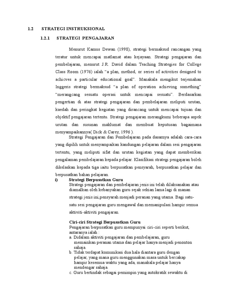 Strategi Instruksional Pdf