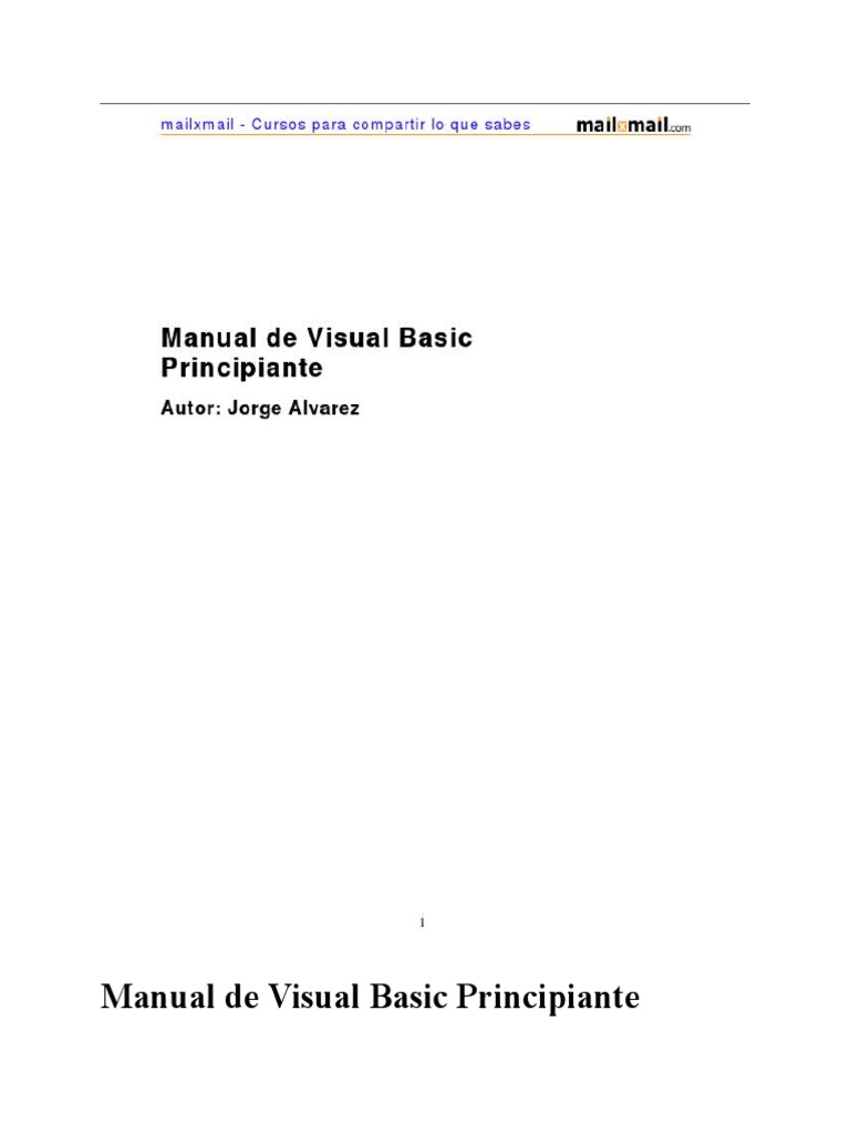 Manual de Visual Basic para Principiantes | PDF | Básico | Point and Click