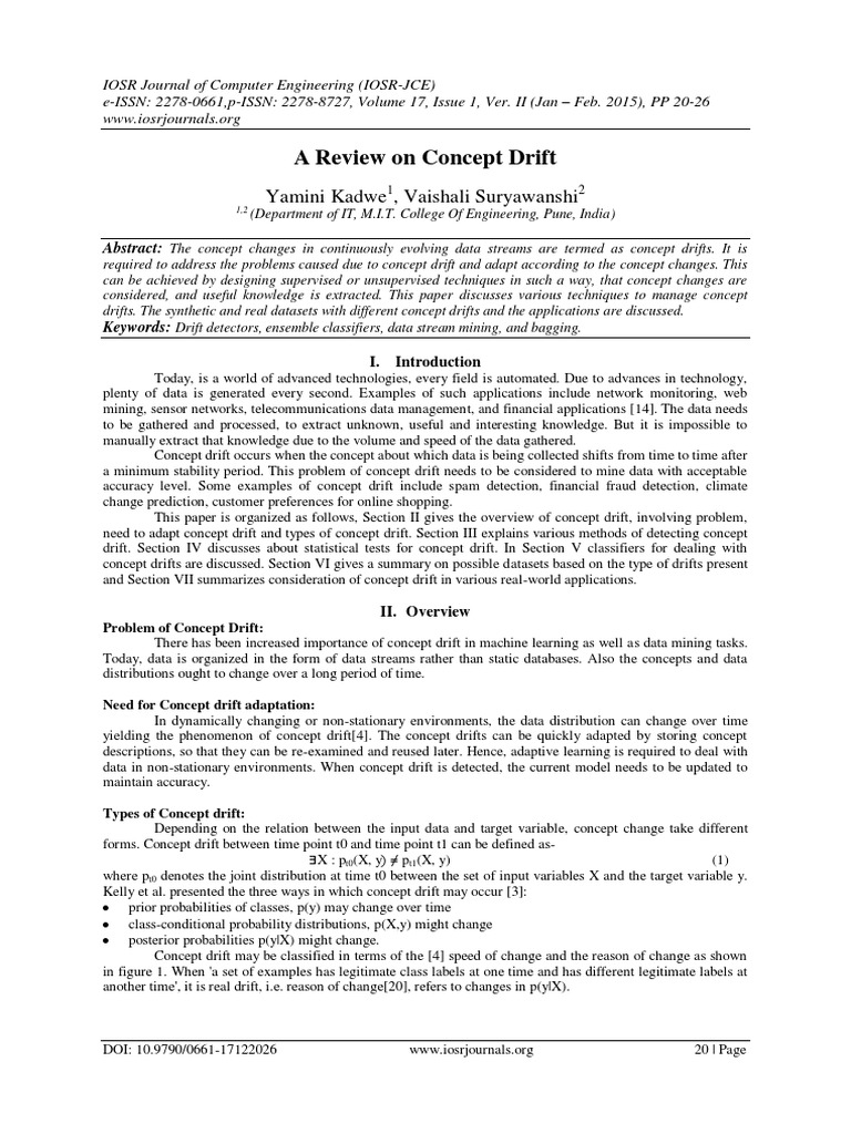Managing Concept Drift in Data Streams | PDF | Statistical Hypothesis ...