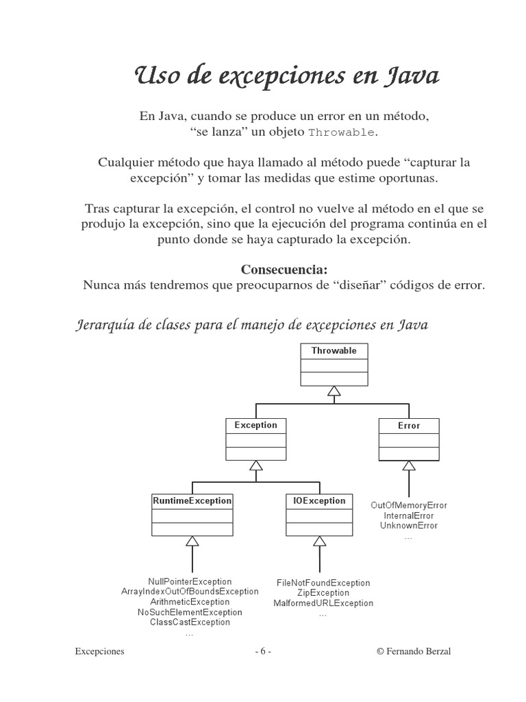 Excepciones Java | PDF | Informática