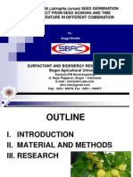 Jathropha (Jathropha Curcas) Seed Germination Effect From Seed Soaking and Time Temperature in Different Combination