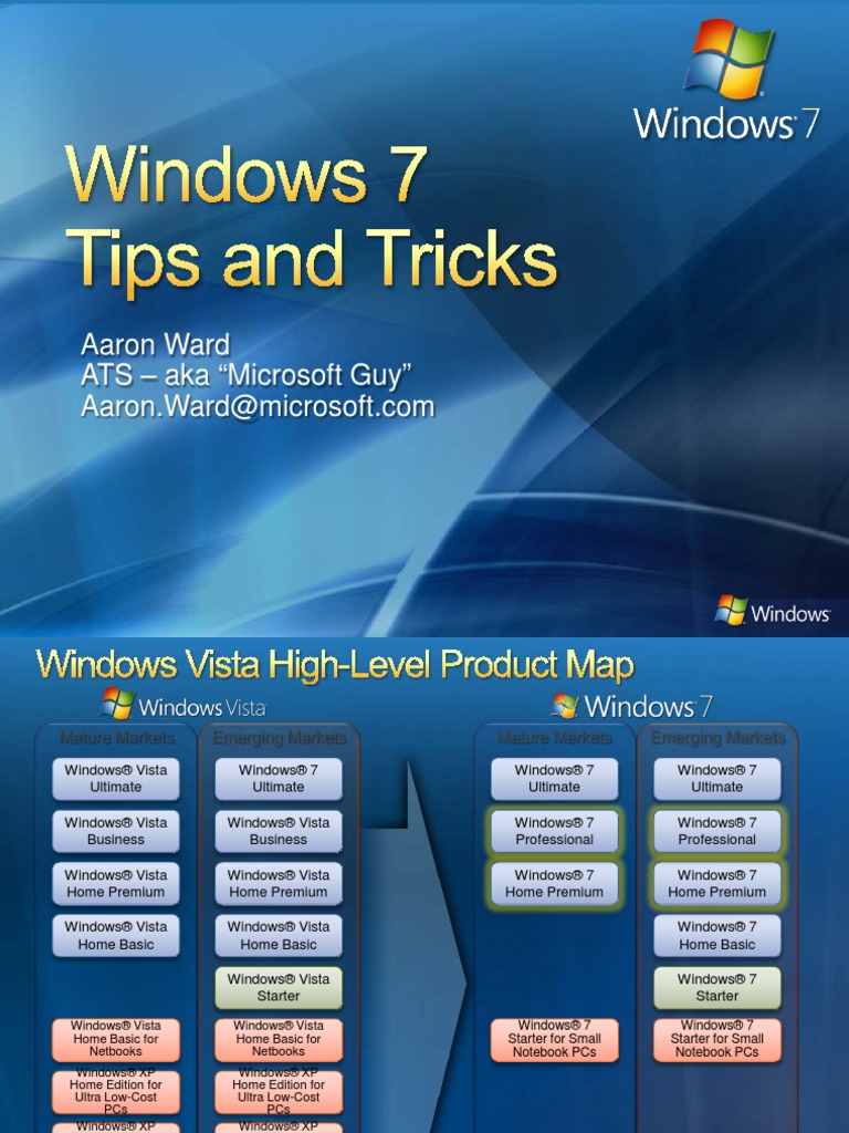 Tips Tricks Windows7-20090930 | PDF | Windows 7 | Windows Vista