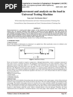 Strain Measurement and Analysis On The Load in Universal Testing Machine