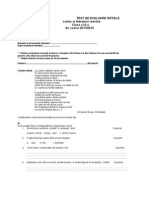 0 Test de Evaluare Initiala Clasa A Noua