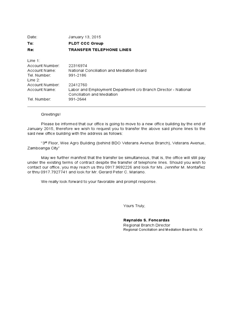 letter-of-request-for-transfer-of-lines-pldt