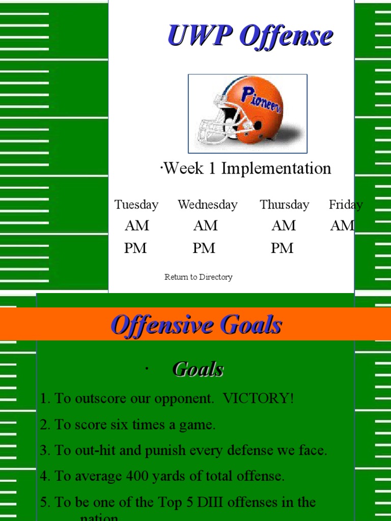 2002 UWPlatteville Spread Offense Implementation Week 1 PDF