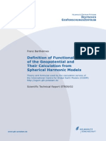 Definition of Functionals of Geopotential and Their Calculation From Spherical Harmonics