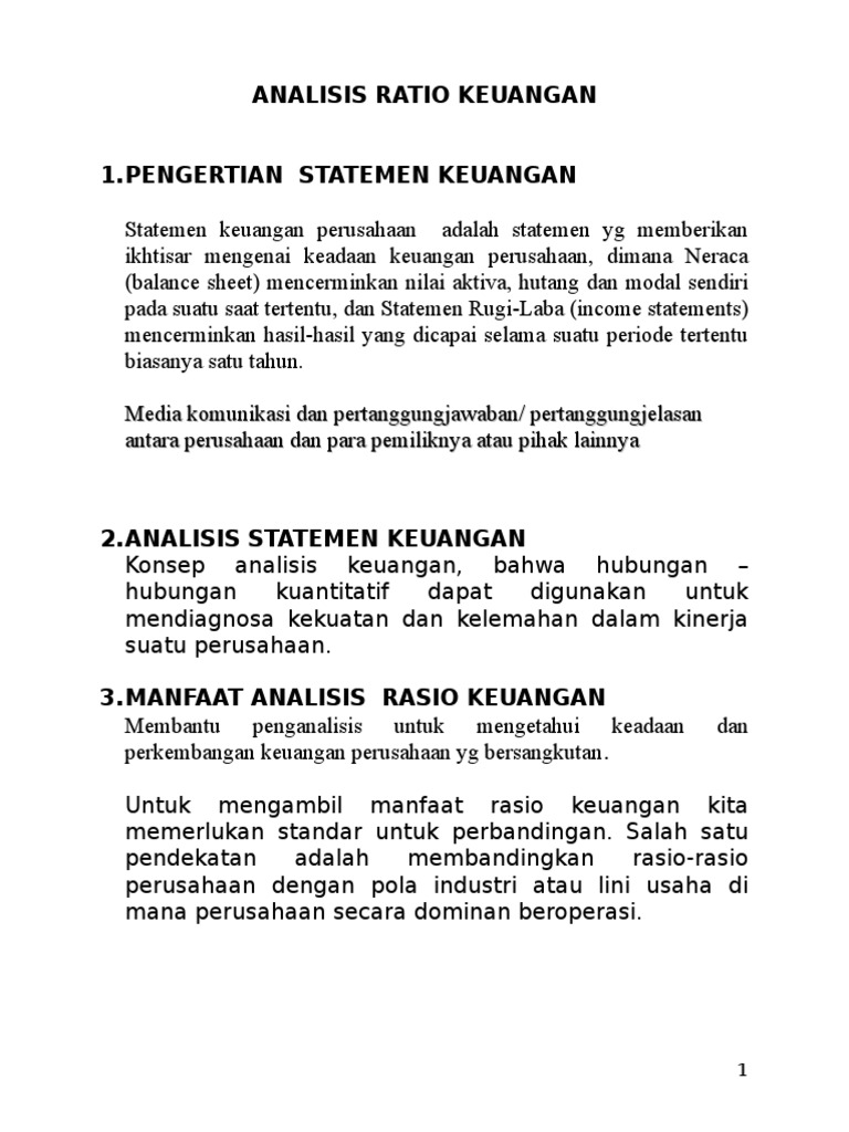Analisis Rasio | PDF