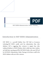 Sap Hana Administration Online Training