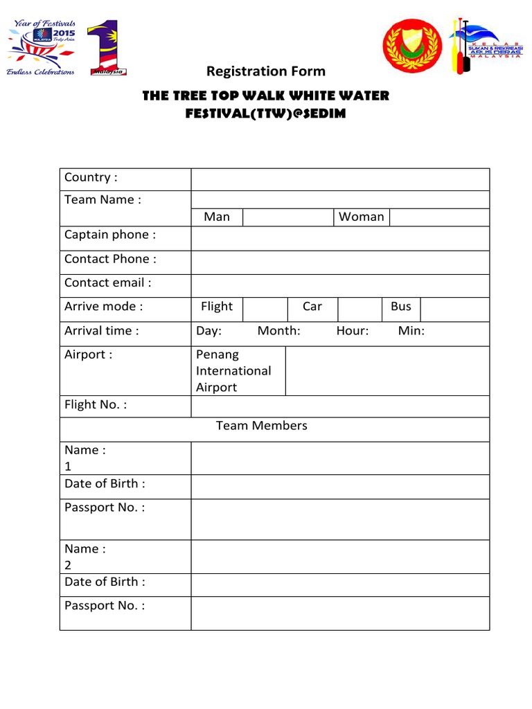 TTW Sedim Festival Registration Form | PDF