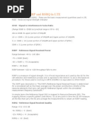 Signal Perameters (Rssi, RSRQ & Sinr in Lte)