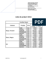 Catalog List a Depre Turi 2012