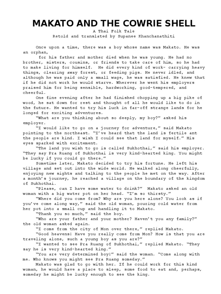 Makato and the Cowrie Shell