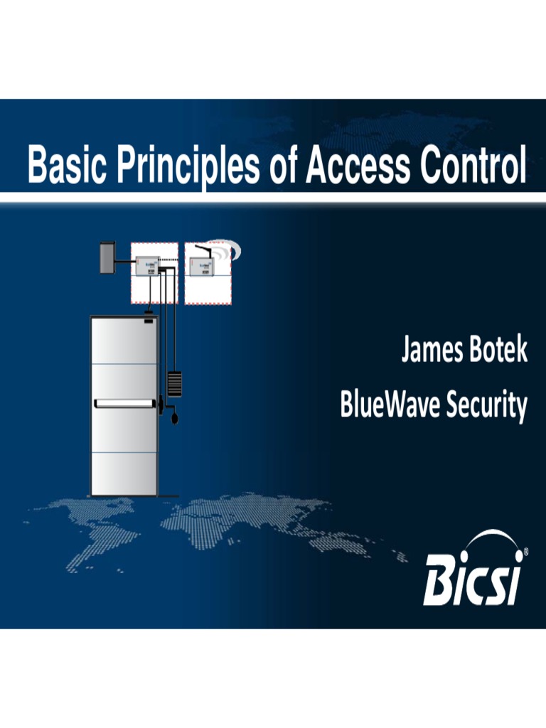 Basic Principles of Access Control Access Control Electrical Engineering