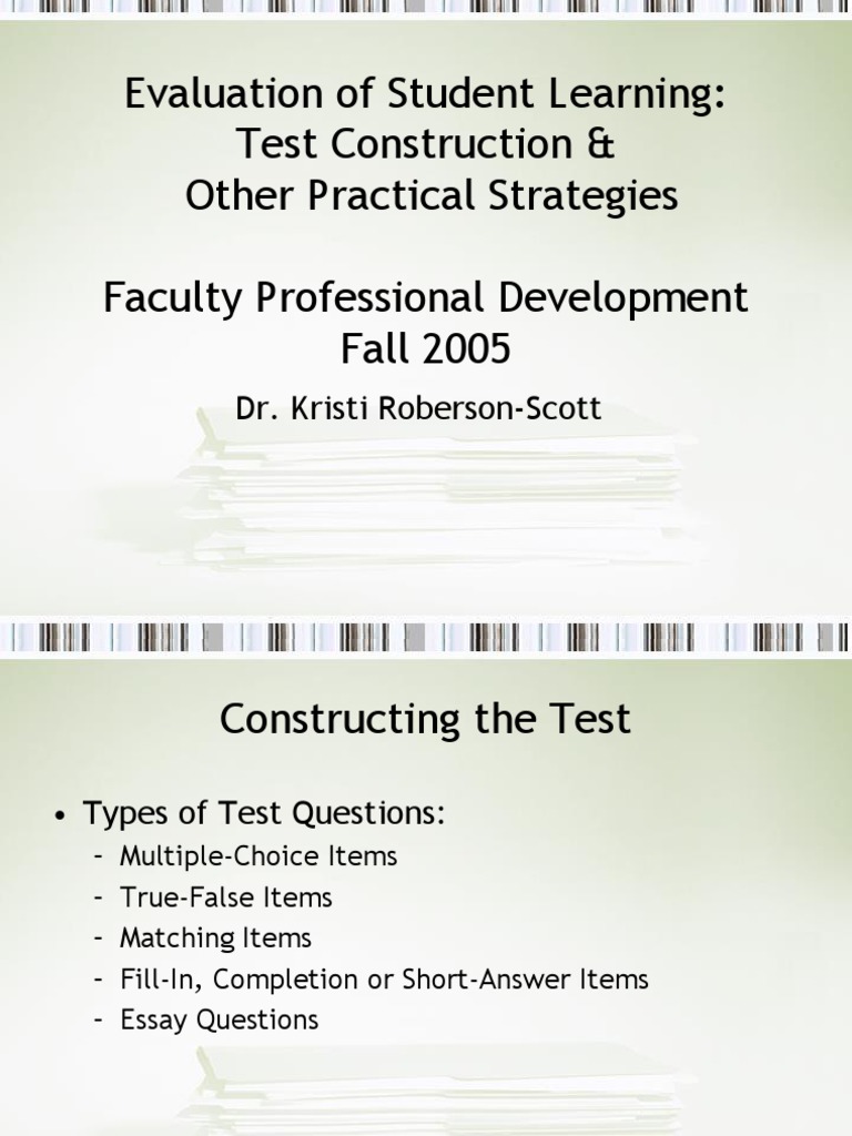 Guidelines in Writing Test Items PDF | PDF | Multiple Choice | Test ...