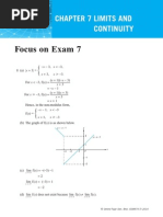 Focus On Exam 7: Chapter 7 Limits and Continuity