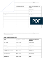 Name of Actor: Actors Roles List