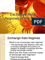 Exchange Rate Regimes