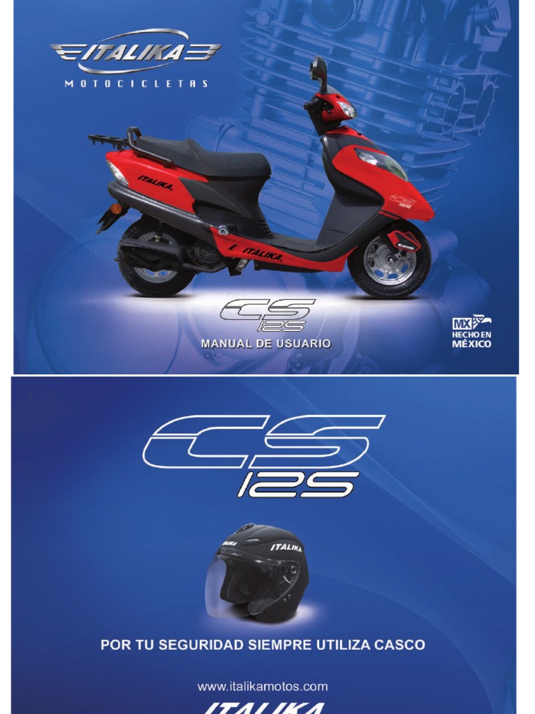 Manual de Moto Italika CS125 PDF | PDF | Motocicleta | Fusible (Eléctrico)