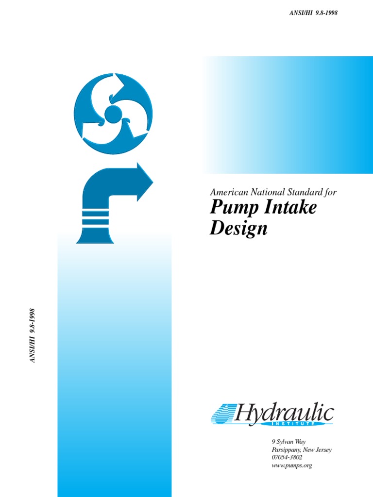 ANSI-HI 9.8 - 1998 Pump Intake Design | PDF | Pump | Fluid Mechanics