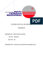 International Bussiness MGMB253: Prepared By: Firdaus Bin Jakaria ID NUM: HR091845 Section: 2M