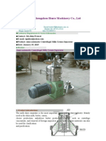 Quotation For Semi-Automatic 10A Centrifugal Milk Cream Separator