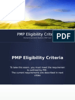 PMP Eligibility Etc