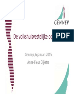 Presentatie Over de Volkshuisvestelijke Opgaven Voor de Gemeente Gennep