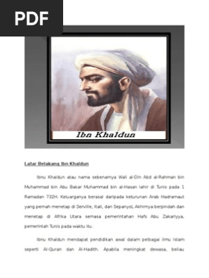 Latar Belakang Ibn Khaldun Pdf