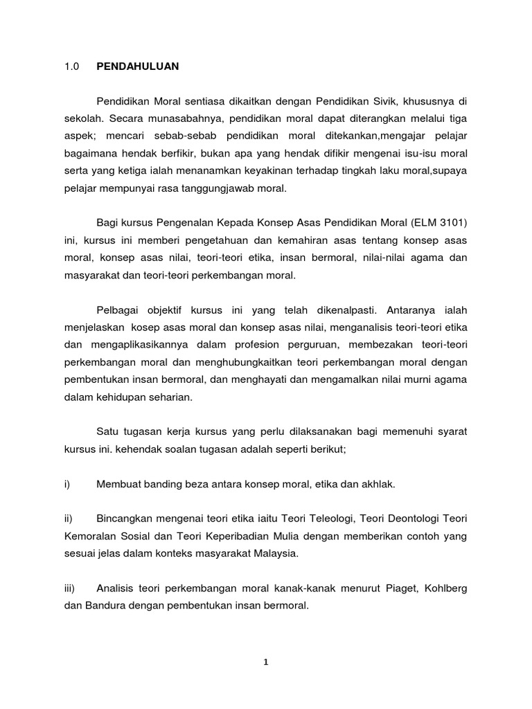 Assignment Moral Elm 3101