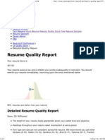 Resume Quality Report - Your Resume Score Is 46 PDF