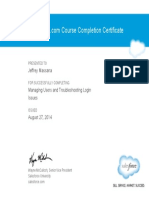 Course Completion Certification - Managing Users and Troubleshooting Login Issues