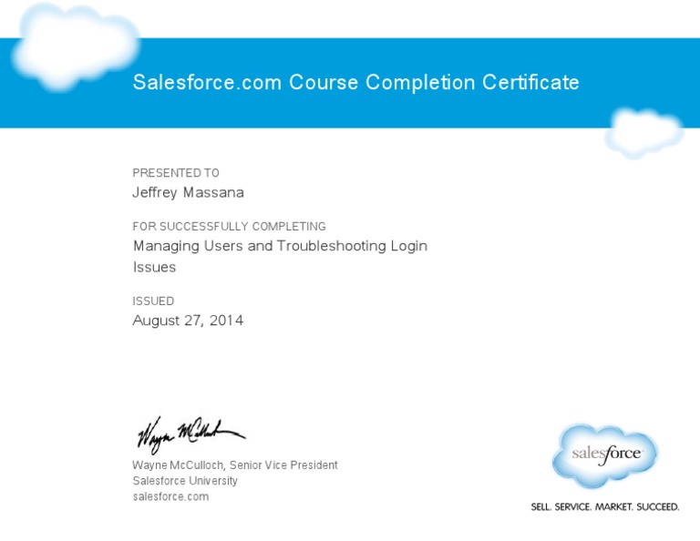Salesforce Course Completion Certificate | PDF | Business