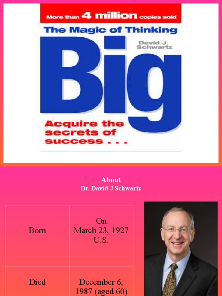 The Magic of Thinking Big