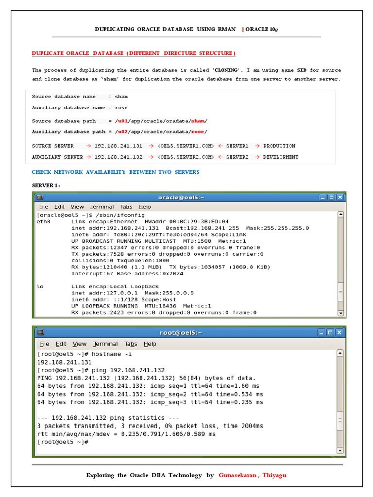RMAN CLONING DIRECTORY STRUCTURE IS DIFFERENT SERVER TO SERVER (10g