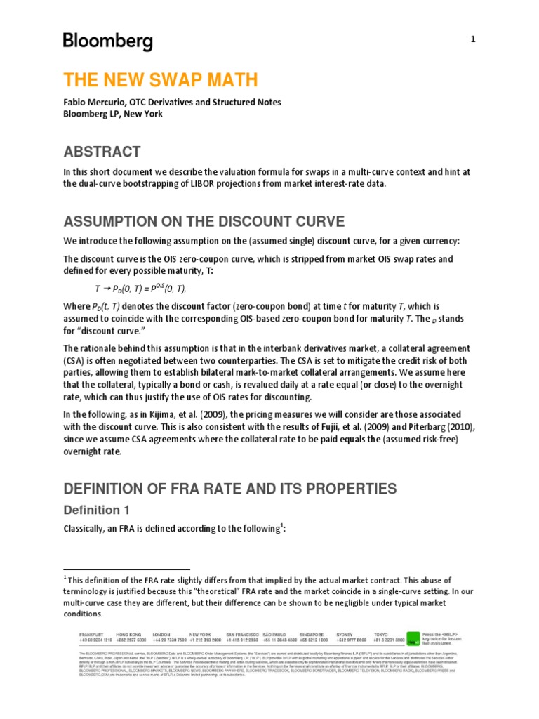 The New Swap Math | PDF | Swap (Finance) | Discounting