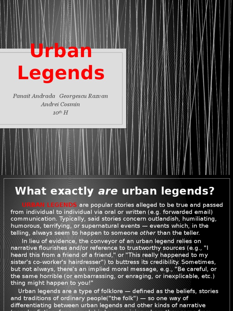 Urban Legends Pdf Legends Meg Griffin
