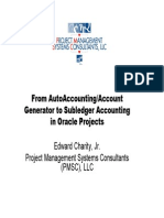 Oracle Projects SLA - Subledger Accounting