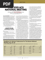 American Chemical Society Call For Papers For The 250th Fall National Meeting in Boston 2015