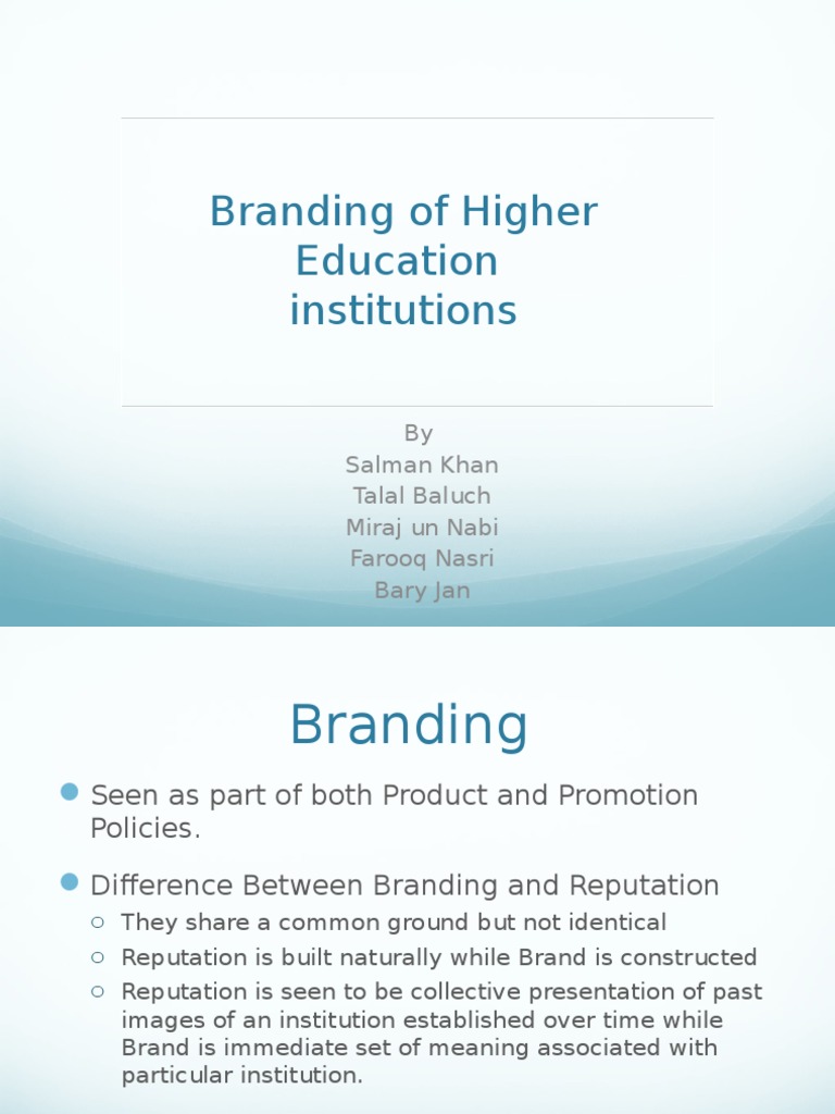 Higher Education Branding Insights | PDF | Career & Growth | Business