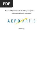 AEPO-ARTIS Study on Performers Rights FINAL