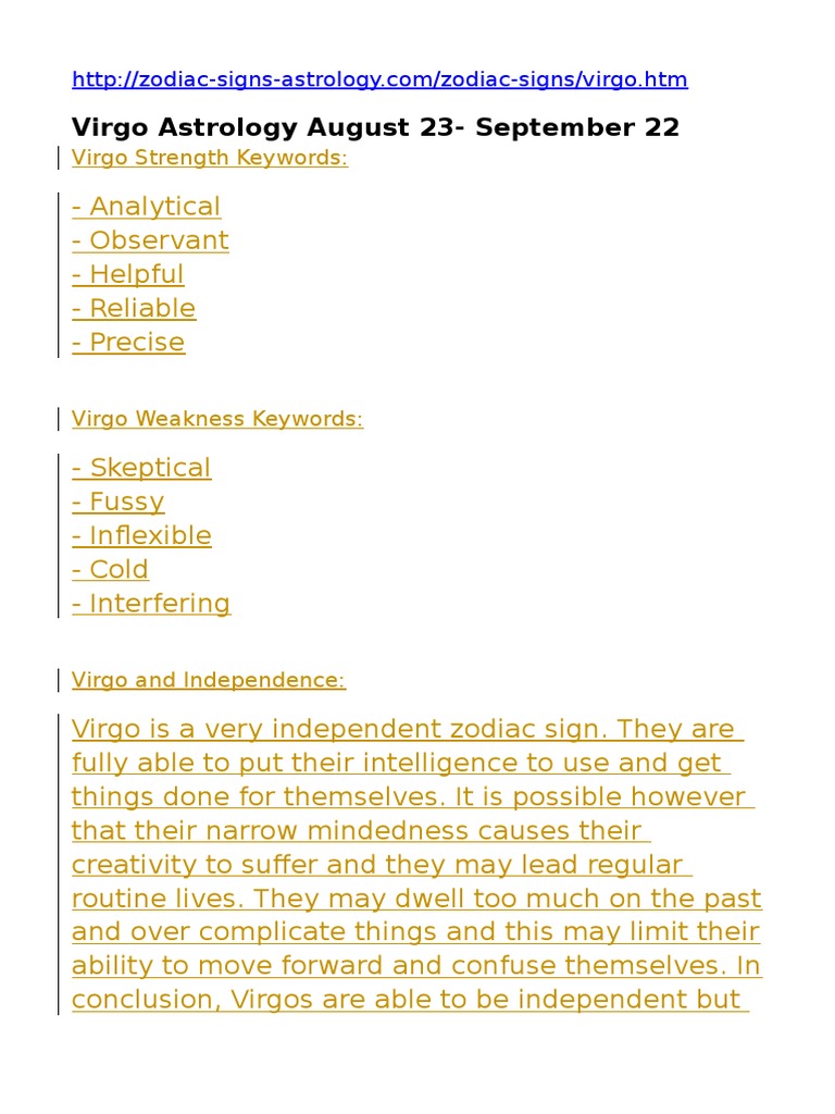Virgo Ascendant Astrological Sign In Astrology