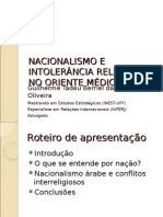 Nacionalismo e intolerância religiosa no Oriente Médio