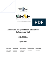 Analisis de La Capacidad de Gestion de La Seguridad Vial - Colombia 2013