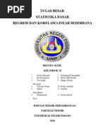 Makalah Regresi Dan Korelasi Linear Sederhana
