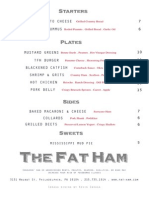 Fat Ham Lunch Menu