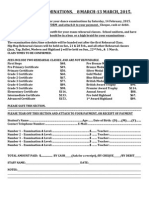 B.A.T.D. Exam Form 2015