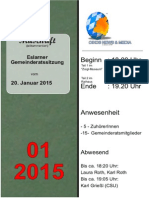 Eslarner Gemeinderatssitzung, 20.01.2015